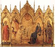 The Annunciation with SS.Ansanus and Margaret and Four Prophets Simone Martini